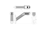 WAŚ 2552L W297.5.1 SPOT LED kreisais gabarītlukturis uz garas rokas