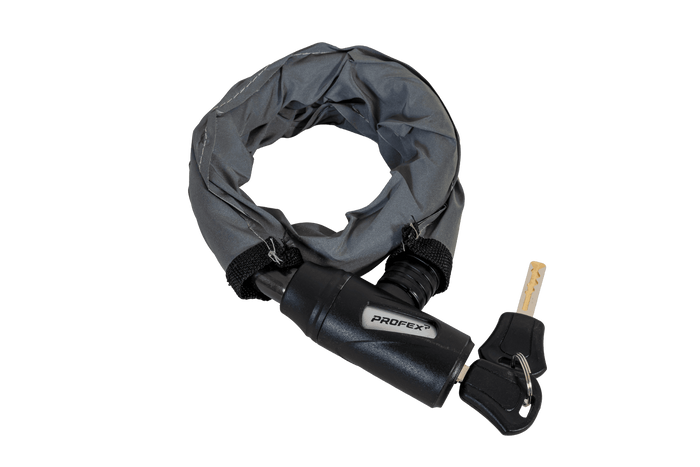 Велосипедный замок PROFEX Reflex из стали с защитой от взлома, длина 70 см.