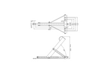 Izvelkams stūra balsts WINTERHOFF ADS460 V stabilizators piekabēm 450kg 450mm