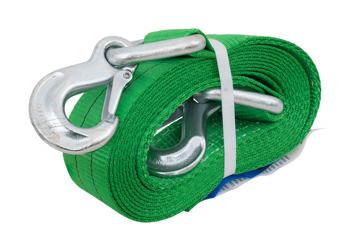 Vilkšanas virve ar āķiem HILLS vilkšanas siksna 5m/60mm/6t zaļa