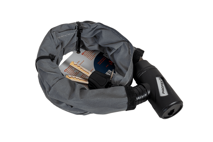 Велосипедный замок PROFEX Reflex из стали с защитой от взлома, длина 70 см.