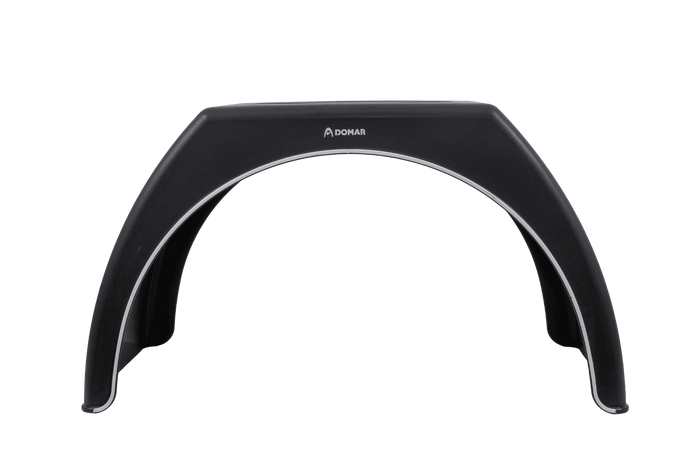 Dubultais spārns piekabei 15-16" DOMAR DK3120 plakana riteņu arka 1000/510mm ar baltu apmali