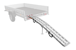 UNITRAILER ALR003 salokāma alumīnija rampa piekabei 221 cm 340 kg ar jostu un atbalstu