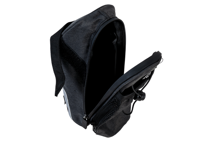 Велосипедная сумка PROFEX 82318 Long Black Lux с карманом для бутылки.