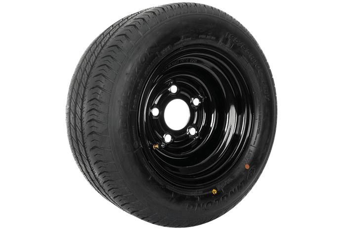Колесо усиленное для прицепа LINGLONG TIRE 195/55 R10C 98/96N UNITRAILER RIM черное 6Jx10"H2 5x112 ET:-4
