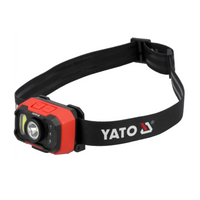 Налобный светодиодный фонарь YATO YT-085942 с датчиком движения, световой поток 1000 лм.