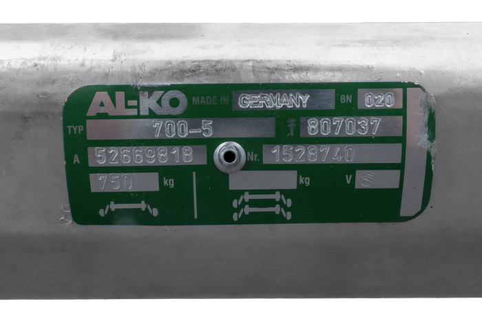 AL-KO OPTIMA bezbremzes ass piekabei 750kg 1285mm 1620mm 4x100