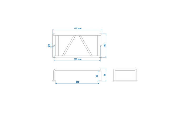 ProPlus aizmugurējā piekabes luktura aizsargrežģis aizmugurējā luktura pārsegs 270x132x68mm