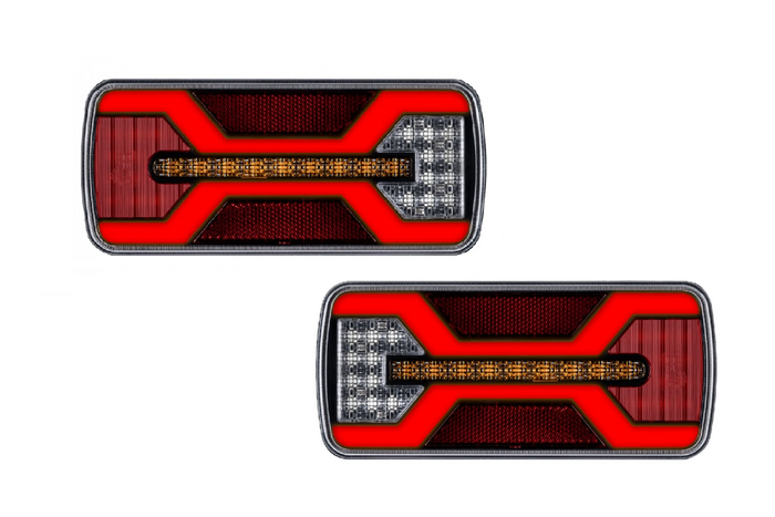 Задние фонари KAMAR X-SPIDER L2430+L2431, штыревой разъем 5PIN, 7 функций, левый+правый