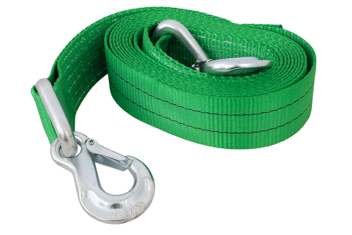 Vilkšanas virve ar āķiem HILLS vilkšanas siksna 5m/60mm/6t zaļa
