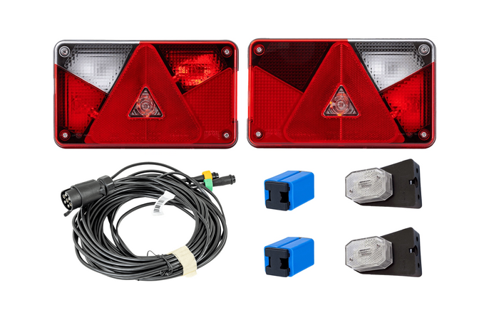Комплект освещения: задние фонари ASPÖCK MULTIPOINT V + габаритные фонари ASPÖCK FLEXIPOINT I + жгут проводов MANTES 7 м 7-PIN