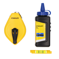 Набор для разметки STANLEY STHT47113-0, нить + мел + строительный уровень