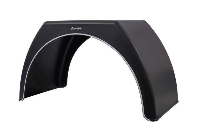 Двойные крылья для прицепа 15-16" DOMAR DK3120 плоская колесная арка 1000/510 мм с белым ободом