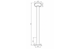 UNITRAILER fiksēts balsts 150 kg platformas piekabei 48 mm 755 mm