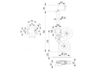 KNOTT ATK60 pastiprināts žokeja ritenis ar rokturi 350kg 60mm 785-1020mm